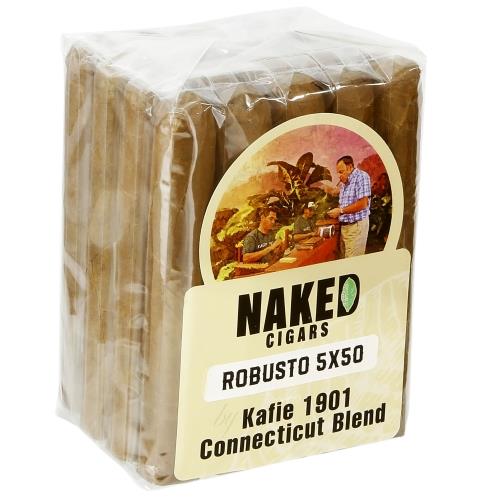 Naked Cigars by Kafie 1901 Connecticut Robusto 5  * 50, Bundle of 20