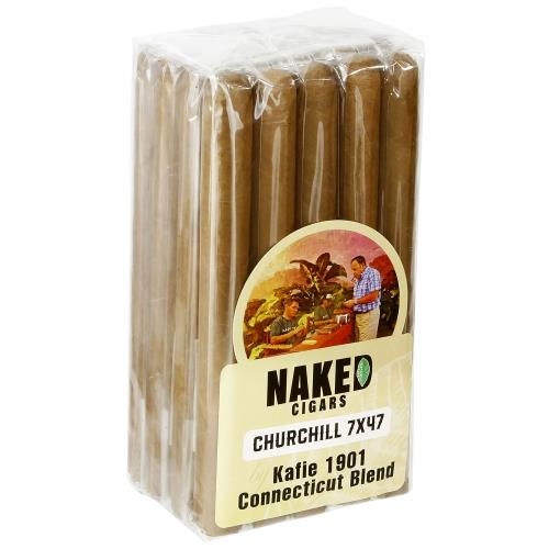 Naked Cigars by Kafie 1901 Connecticut Churchill 7  * 48, Bundle of 20