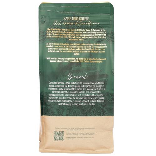 Kafie 1901 Gourmet Brazil Roasted Coffee 16oz Bag
