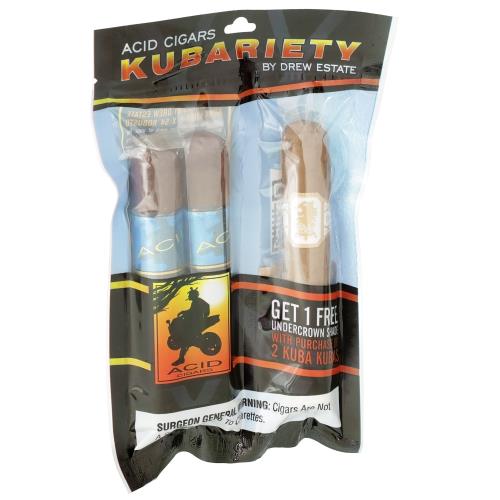 Acid Kubariety Robusto Fresh Pack 3-Cigar Sampler