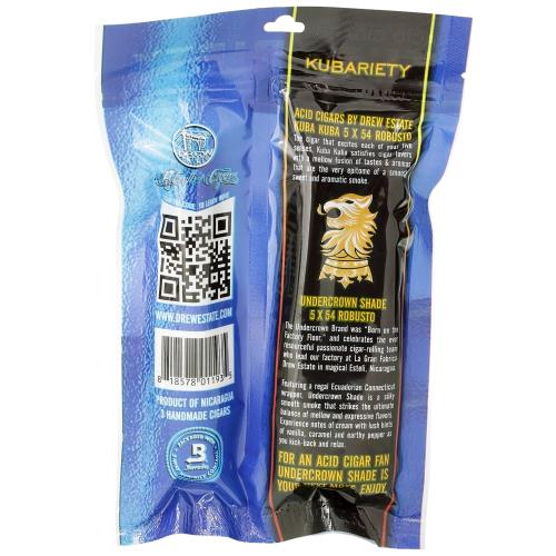 Acid Kubariety Robusto Fresh Pack 3-Cigar Sampler