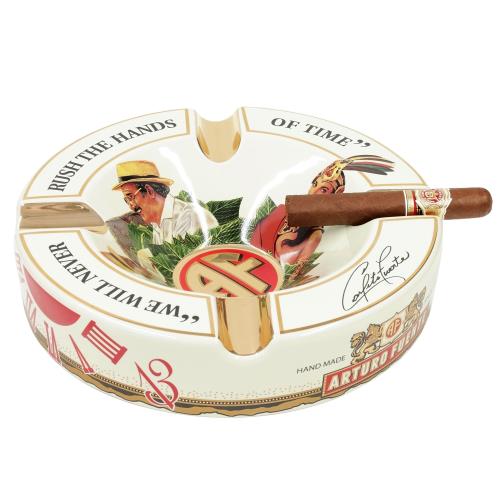 Arturo Fuente Large Hands of Time 4-Cigar Ceramic Ashtray, Cream