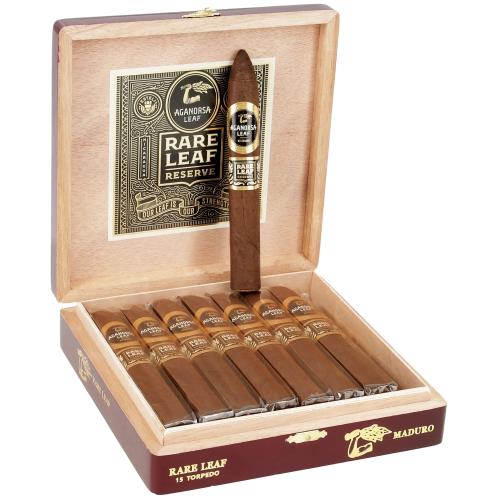 Aganorsa Leaf Rare Leaf Reserve Maduro Torpedo 6  * 52, Box of 15