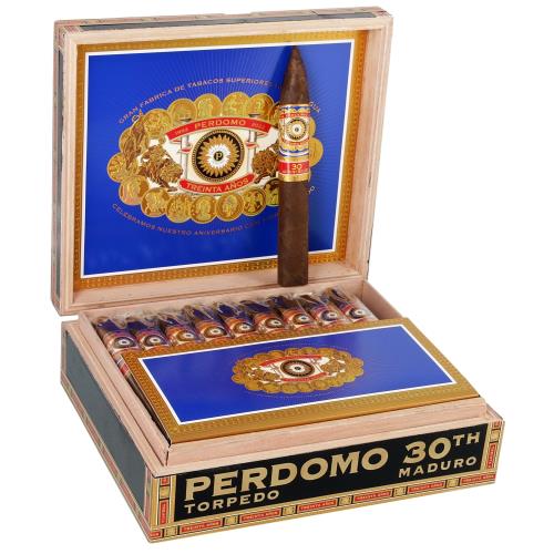 Perdomo 30th Anniversary Maduro Torpedo 7  * 54, Box of 30