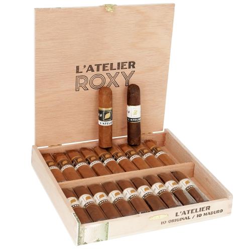 LAtelier Roxy Petit Robusto 31/2 * 50 Natural and Maduro, Box of 20