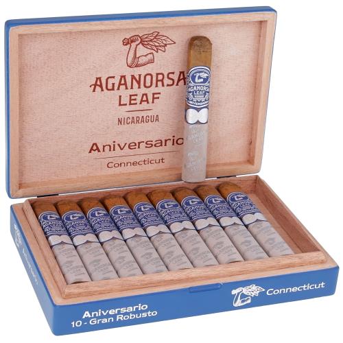 Aganorsa Leaf Aniversario Connecticut Box-Pressed Robusto 5  * 54, Box of 10