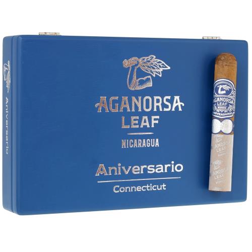 Aganorsa Leaf Aniversario Connecticut Box-Pressed Robusto 5  * 54, Box of 10