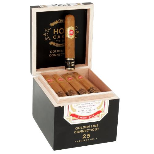 HVC Hot Cake Golden Line Connecticut Laguito No. 4 4 1/2 * 52, Box of 25