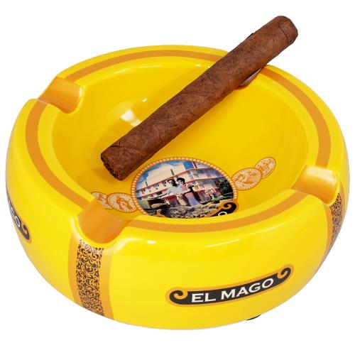 El Mago Limited Edition 4-Cigar Ashtray, Yellow