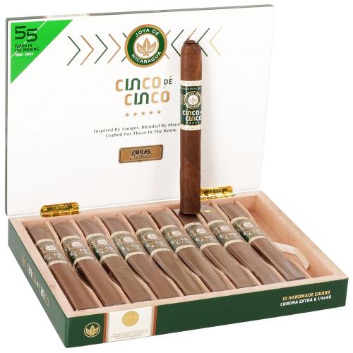 Joya de Nicaragua Cinco de Cinco Corona Extra 6 1/4 * 46, Box of 10