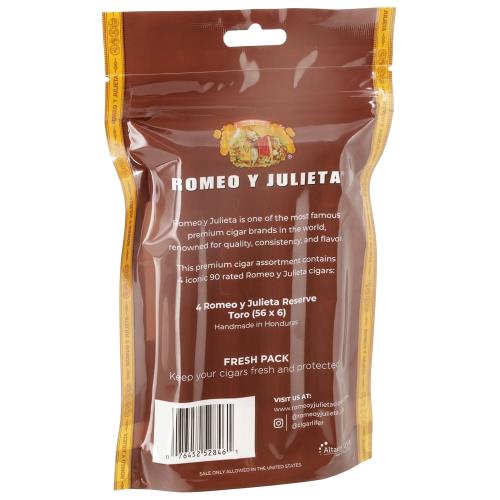 Romeo y Julieta Reserve Toro Fresh Pack 4-Cigar Sampler