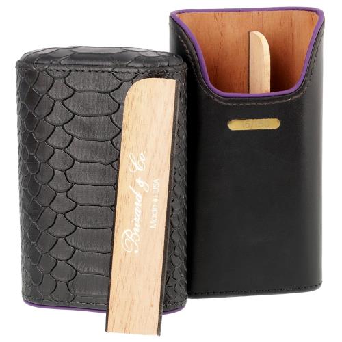 Brizard Show Band Cigar Case, Python and Royal Purple Limited Edition