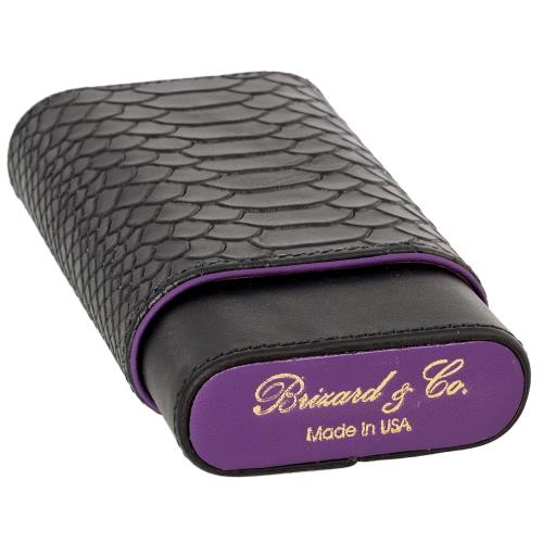Brizard Show Band Cigar Case, Python and Royal Purple Limited Edition