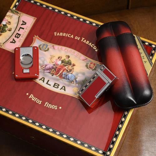 Elie Bleu Flor de Alba Sycamore 75-Cigar Humidor