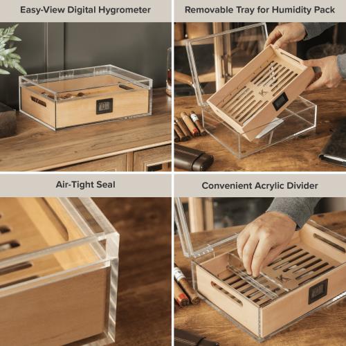 Klaro Felix Tupperdor Acrylic Humidor