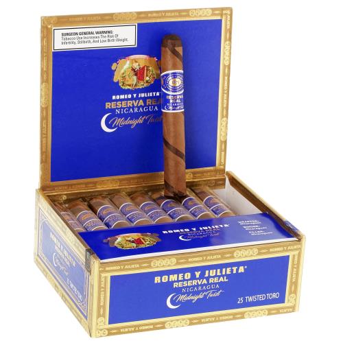 Romeo y Julieta Reserva Real Nicaragua Midnight Twist Twisted Toro 6  * 54