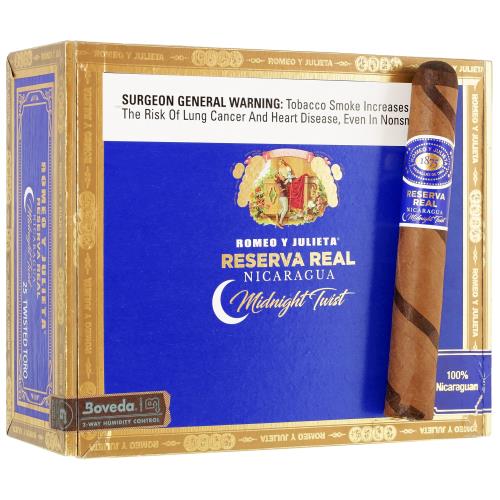 Romeo y Julieta Reserva Real Nicaragua Midnight Twist Twisted Toro 6  * 54