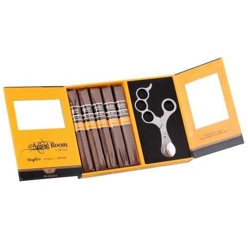 Aging Room Quattro Sonata 5-Cigar Sampler Gift Set with Cutter