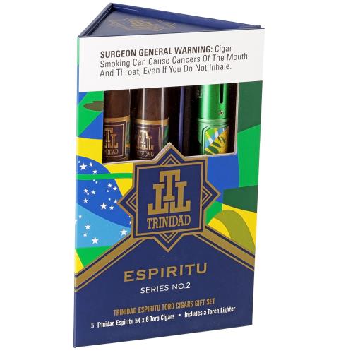 Trinidad Espiritu Series No. 2 5-Cigar Sampler Gift Set with Torch Lighter