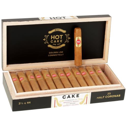 HVC Hot Cake Golden Line Connecticut Half Corona 3 1/2 * 44, Box of 25