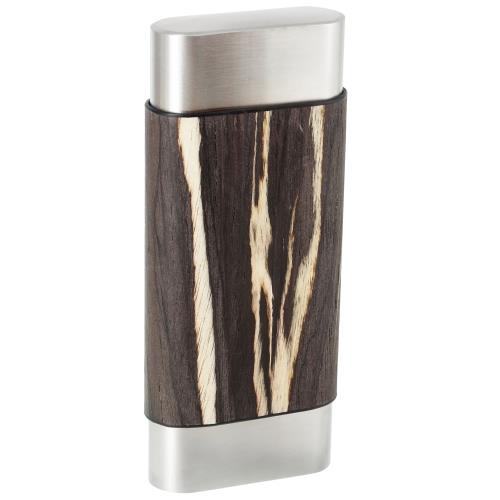 Visol Carver Stainless Steel 3-Cigar Case