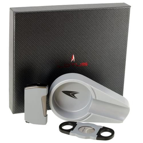 Lotus Chroma Double Torch Lighter, Marathon Cutter and Ashtray Gift Set