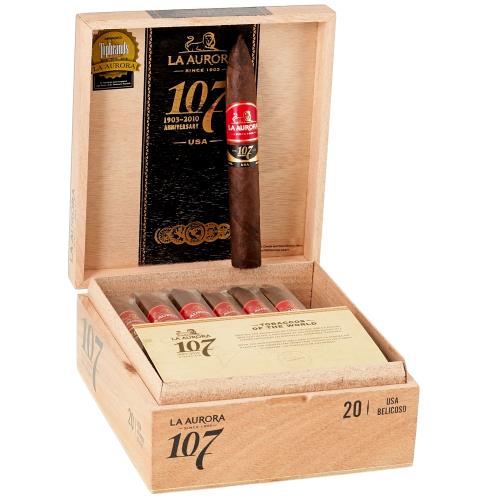 La Aurora 107 Maduro Belicoso 6 1/4 * 52, Box of 20