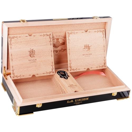 La Union Prominente Especial Black Humidor with Xikar Cutter
