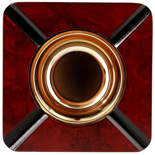 Quality Importers 4-Cigar Ashtray, Burl Wood