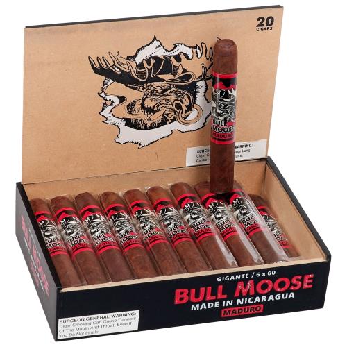 Chillin  Moose Bull Moose Maduro Gigante 6  * 60, Box of 20