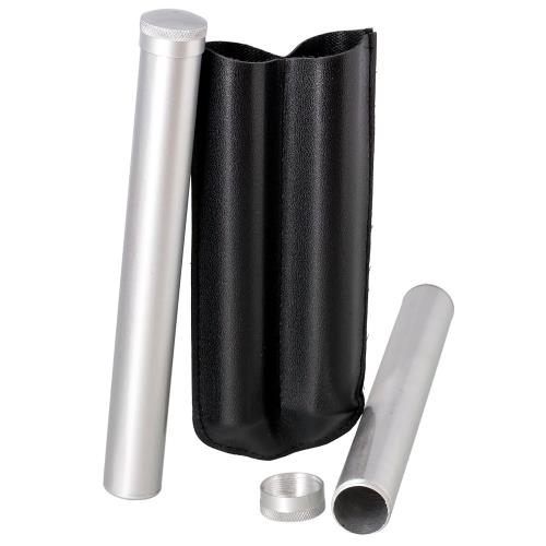 2-Finger Silver Cigar Tube