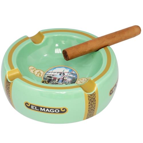 El Mago Limited Edition 4-Cigar Ashtray, Teal