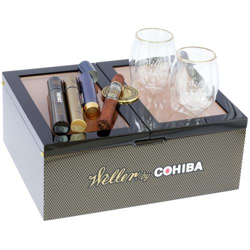 Weller by Cohiba Holiday Humidor Gift Box with 3 Cigars