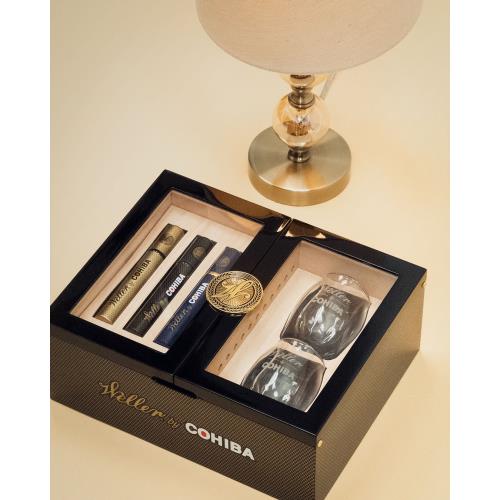 Weller by Cohiba Holiday Humidor Gift Box with 3 Cigars