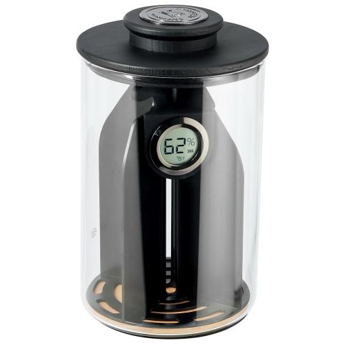 Klaro Cylindor Glass Humidor with Wood Lid