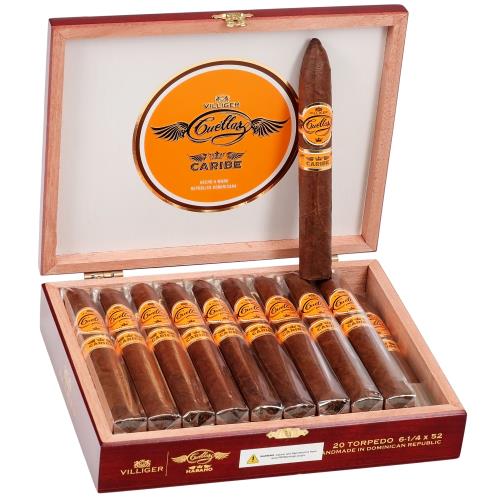 Villiger Cuellar Caribe Torpedo 6 1/4  * 52, Box of 20