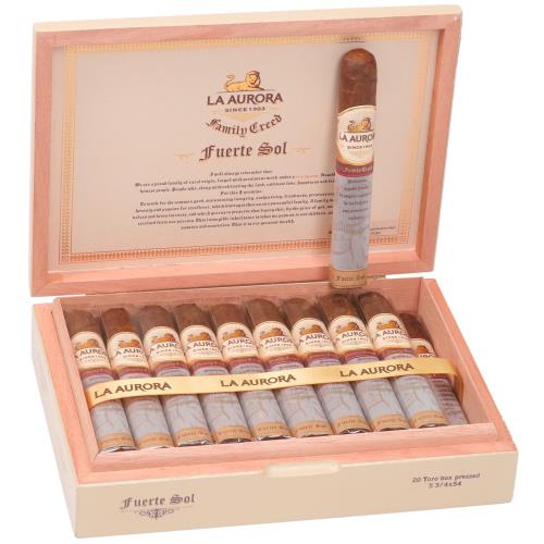 La Aurora Family Creed Fuerte Sol Toro 5 3/4 * 54, Box of 20