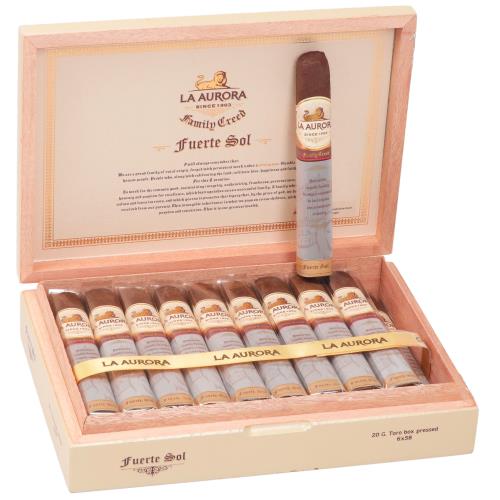 La Aurora Family Creed Fuerte Sol Gran Toro 6  * 58, Box of 20