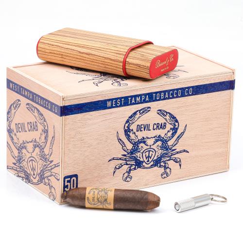 West Tampa Tobacco Company Devil Crab Figurado Pig Tail 4 1/2 * 60