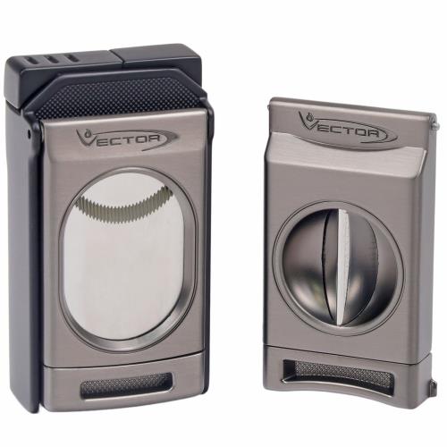 Vector Switch Double Torch lighter with Cutter Combo