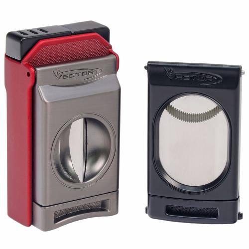 Vector Switch Double Torch lighter with Cutter Combo