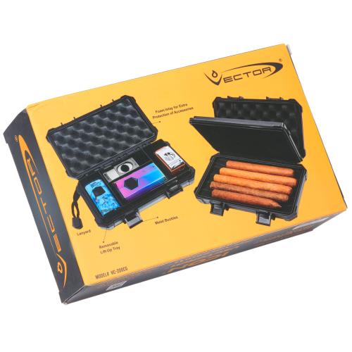 Vector HC-200CG 5-Cigar Tempered Travel Humidor