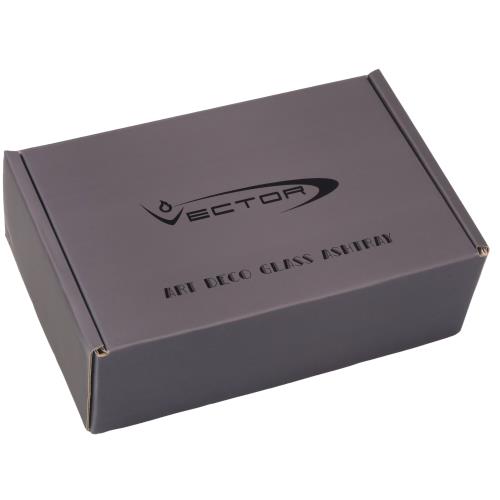 Vector Art Deco Glass 2-Cigar Ashtray ASHT/G22R