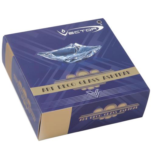 Vector Art Deco Glass 4-Cigar Ashtray ASHT/GLS