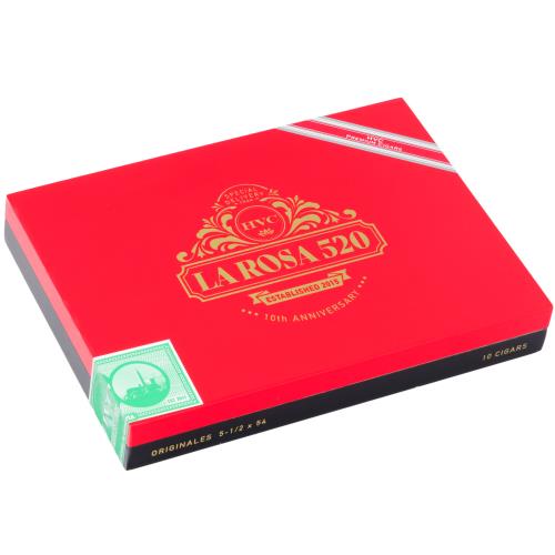 HVC La Rosa 520 10th Aniversario Originales 5 1/4 * 54, Box of 10