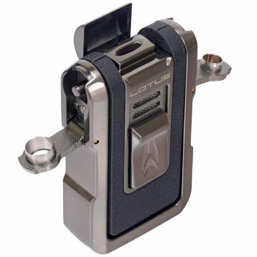 Lotus Axis Flat Flame Lighter with Cigar Stand