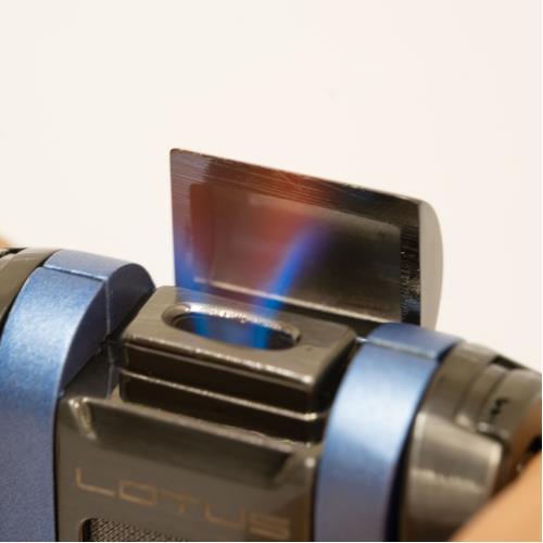 Lotus Axis Flat Flame Lighter with Cigar Stand