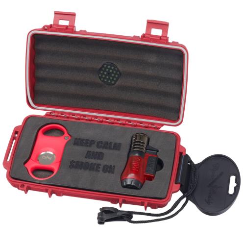 5-cigar Caddy Gift Set Travel Humidor