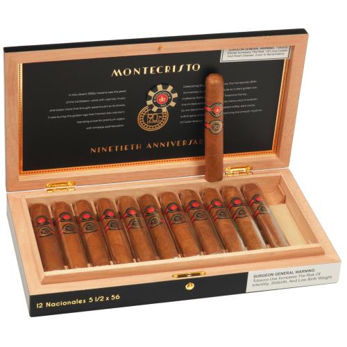 Montecristo 90th Anniversary National 5 1/2 * 56, Box of 12