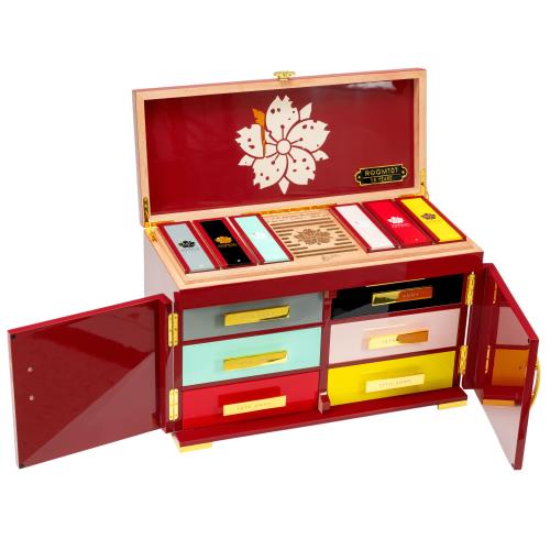 Room 101 Anniversary 138-Cigars Humidor, Burgundy